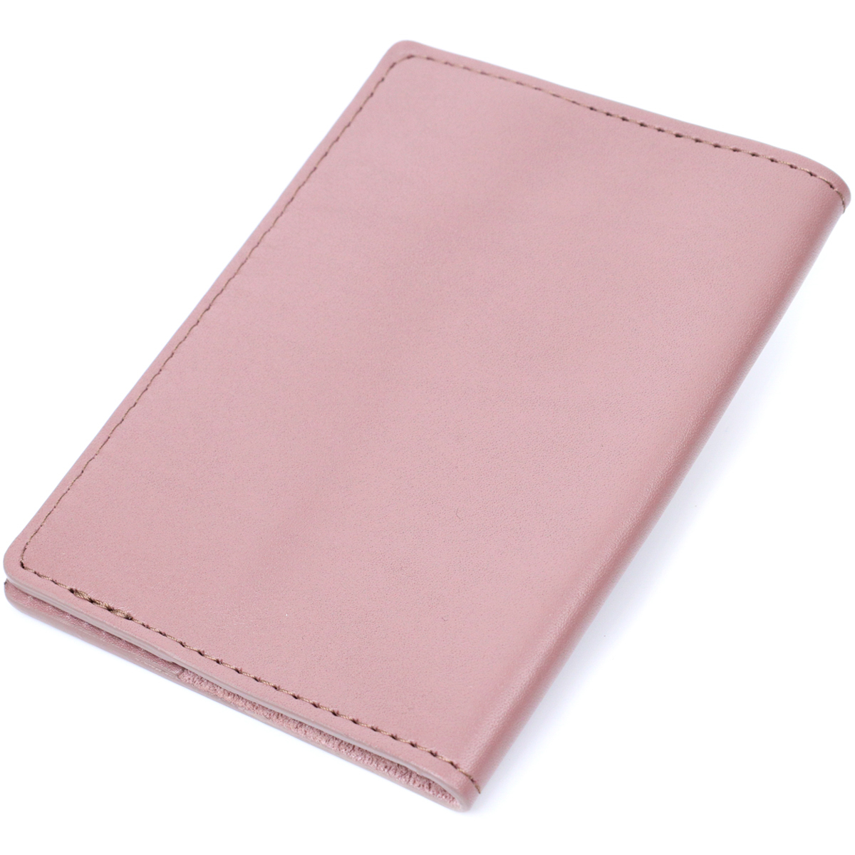 Красивая кожаная обложка на паспорт GRANDE PELLE Пудровый