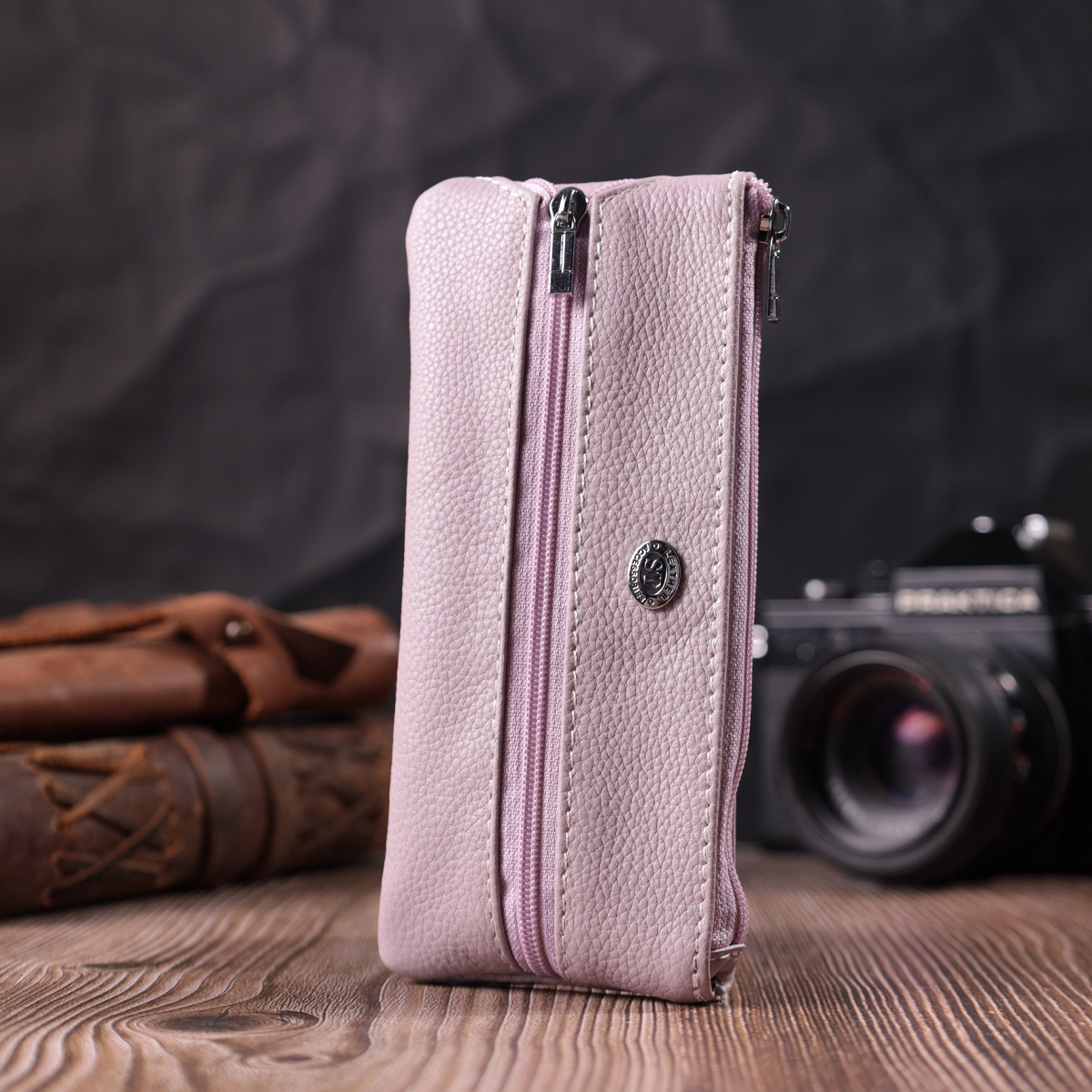 Відмінна ключниця із натуральної шкіри ST Leather Бежевий