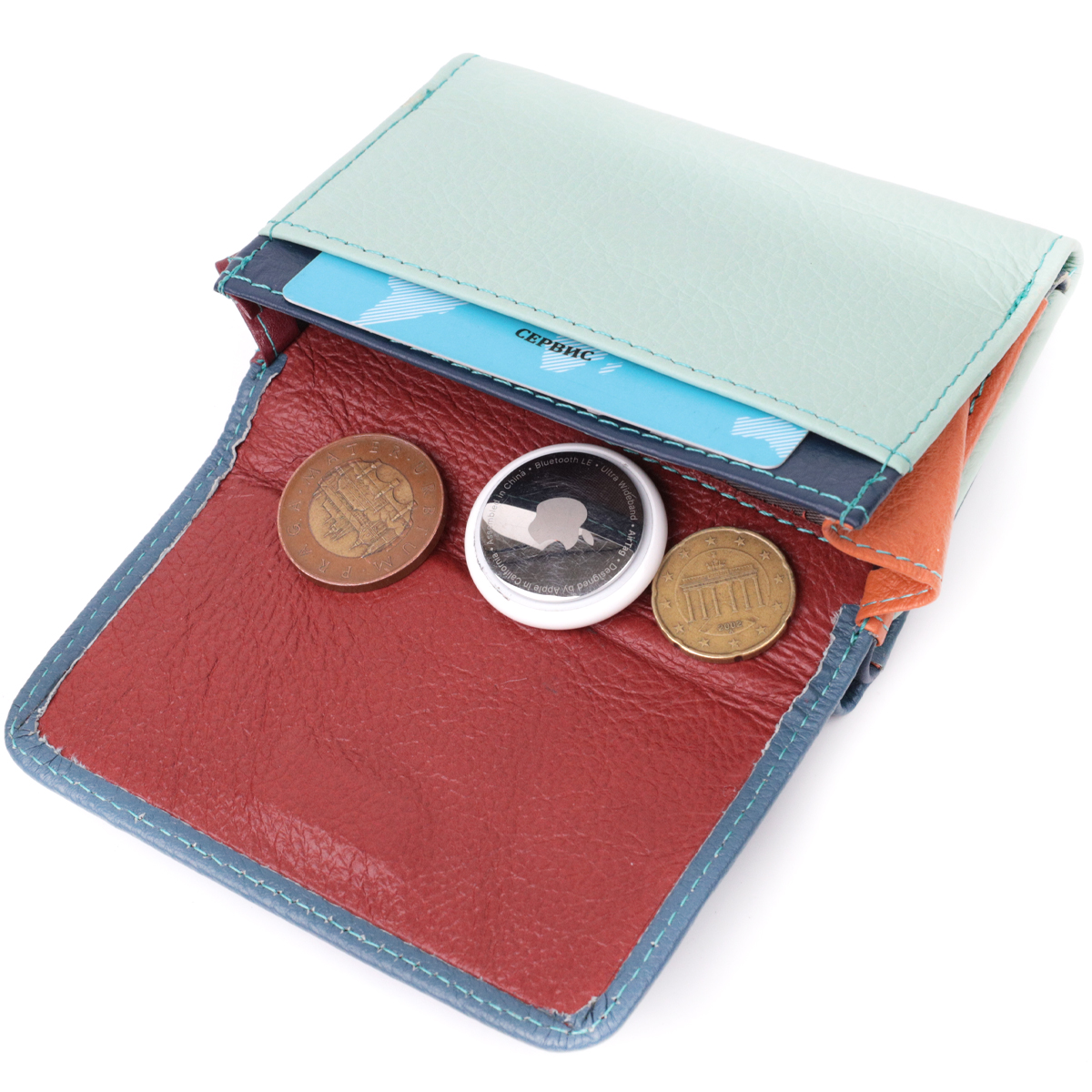 Барвистий жіночий гаманець із натуральної шкіри ST Leather Різнокольоровий