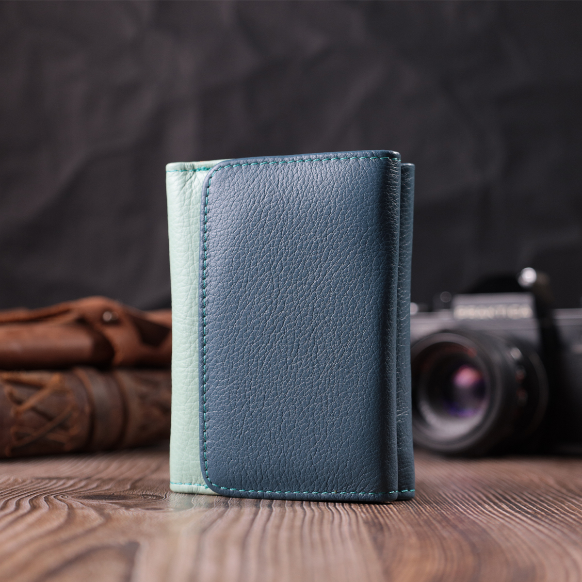 Барвистий жіночий гаманець із натуральної шкіри ST Leather Різнокольоровий