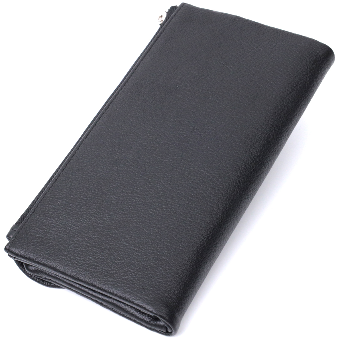 Жіноче портмоне з блоком для карт з натуральної шкіри ST Leather Чорний