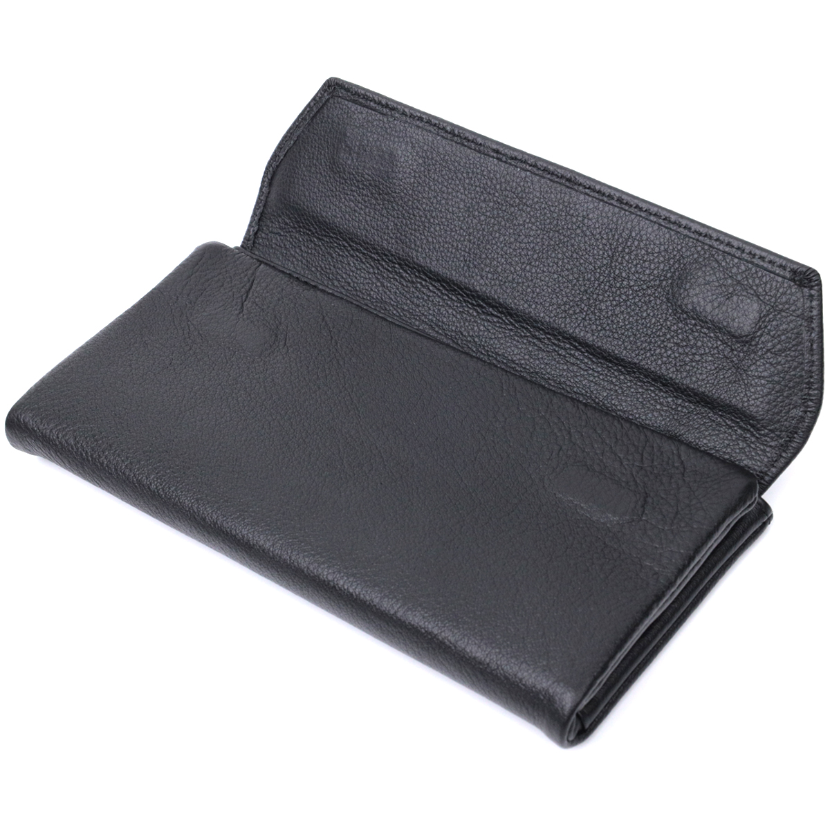 Жіноче портмоне з блоком для карт з натуральної шкіри ST Leather Чорний
