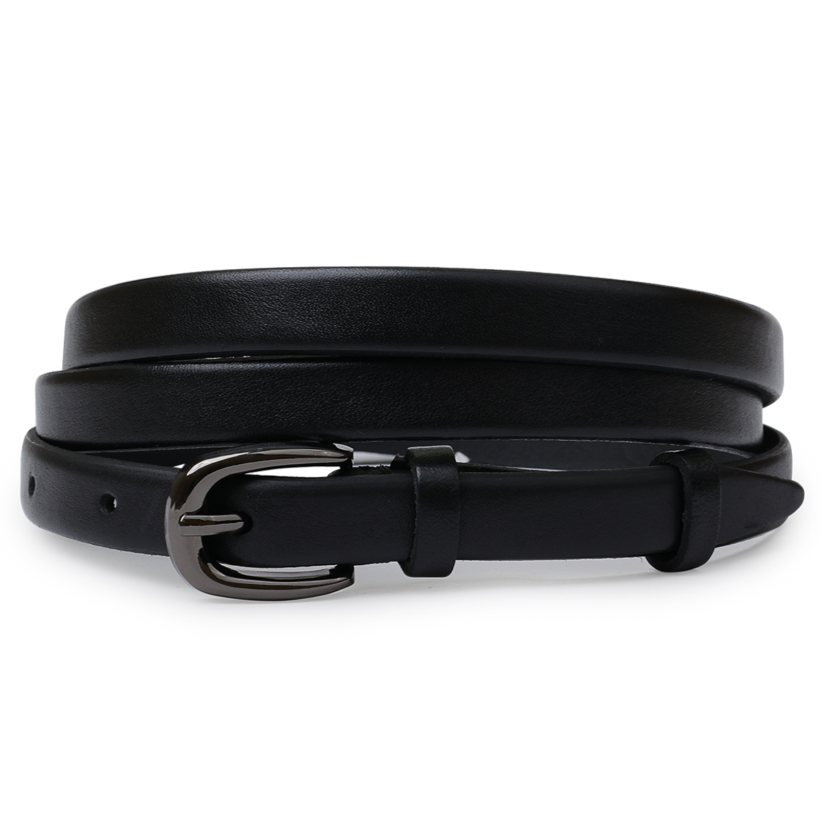 Универсальный кожаный женский ремень Vintage Черный