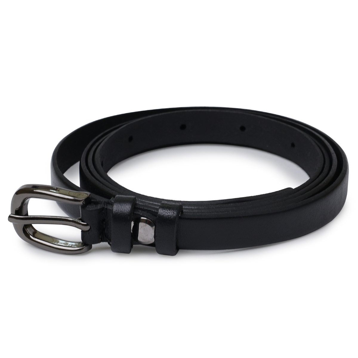 Универсальный кожаный женский ремень Vintage Черный