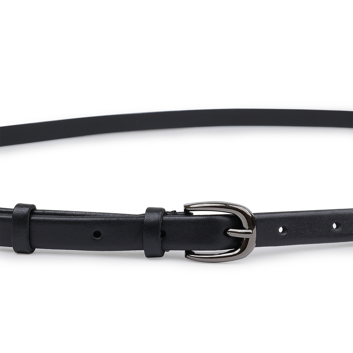 Универсальный кожаный женский ремень Vintage Черный