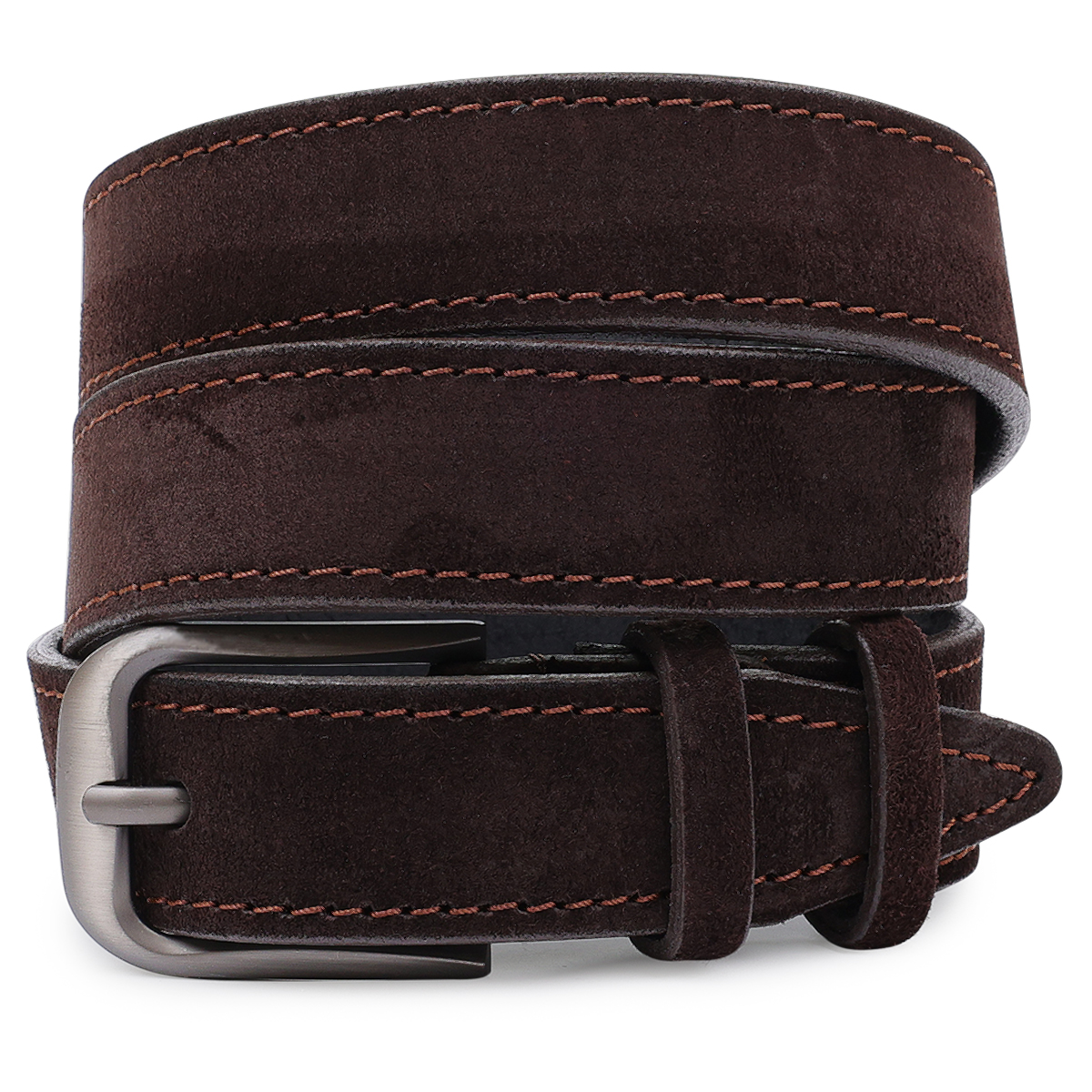 Замшевий ремінь для жінок Vintage Темно-коричневий