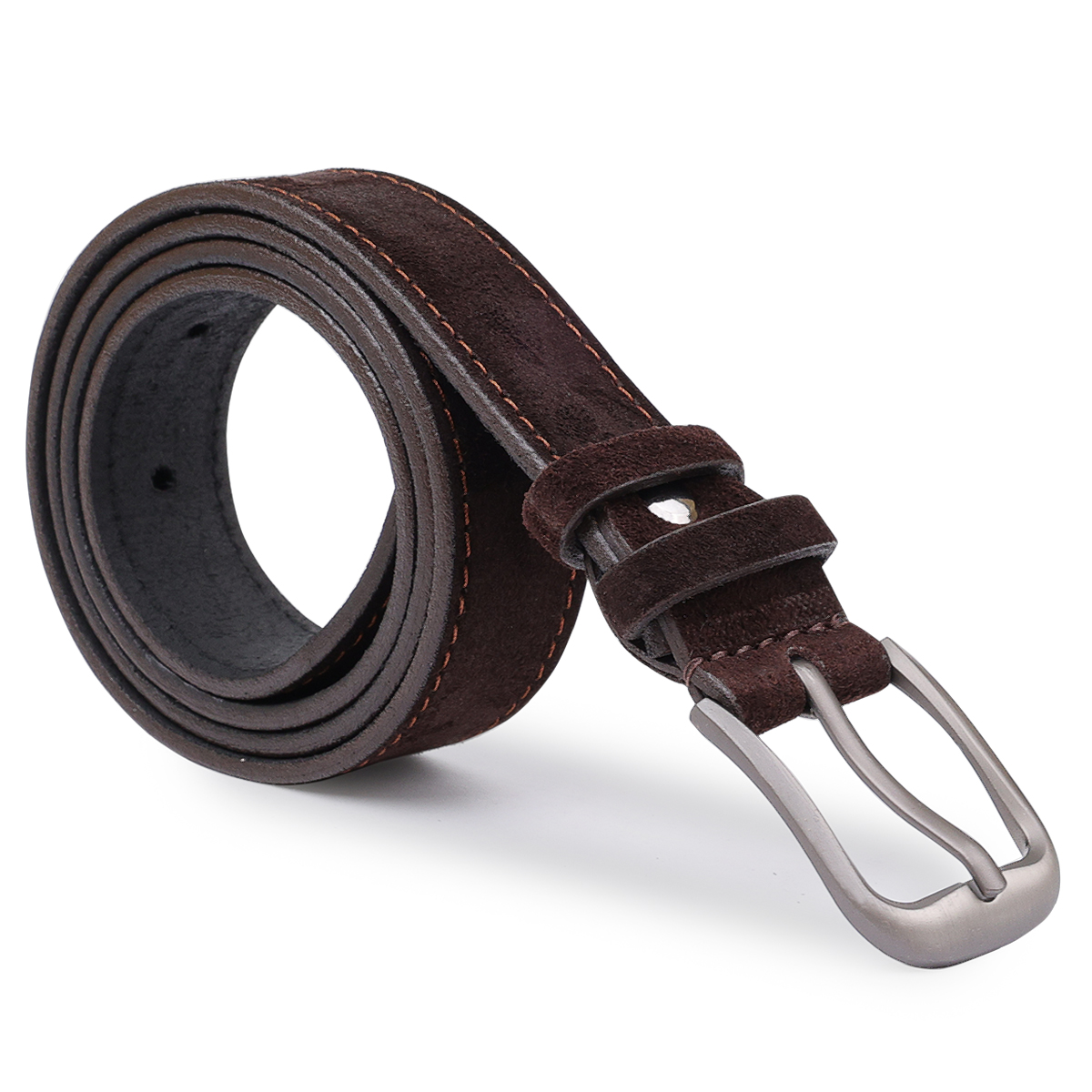 Замшевий ремінь для жінок Vintage Темно-коричневий