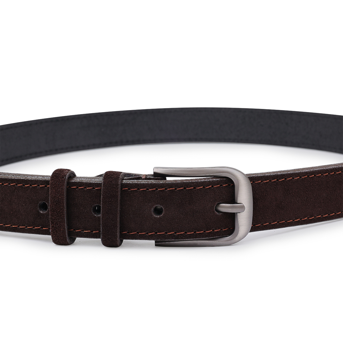 Замшевий ремінь для жінок Vintage Темно-коричневий