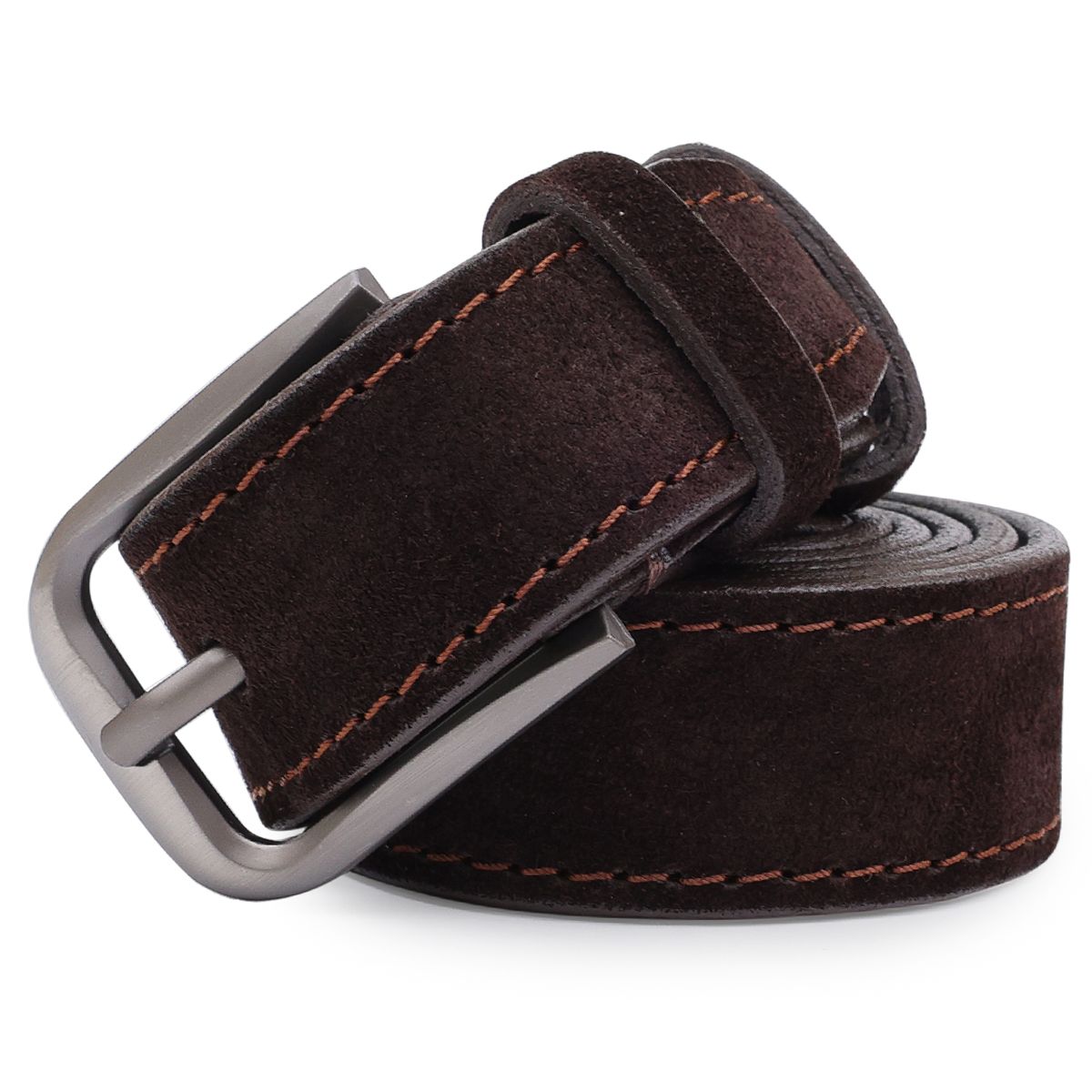 Замшевий ремінь для жінок Vintage Темно-коричневий