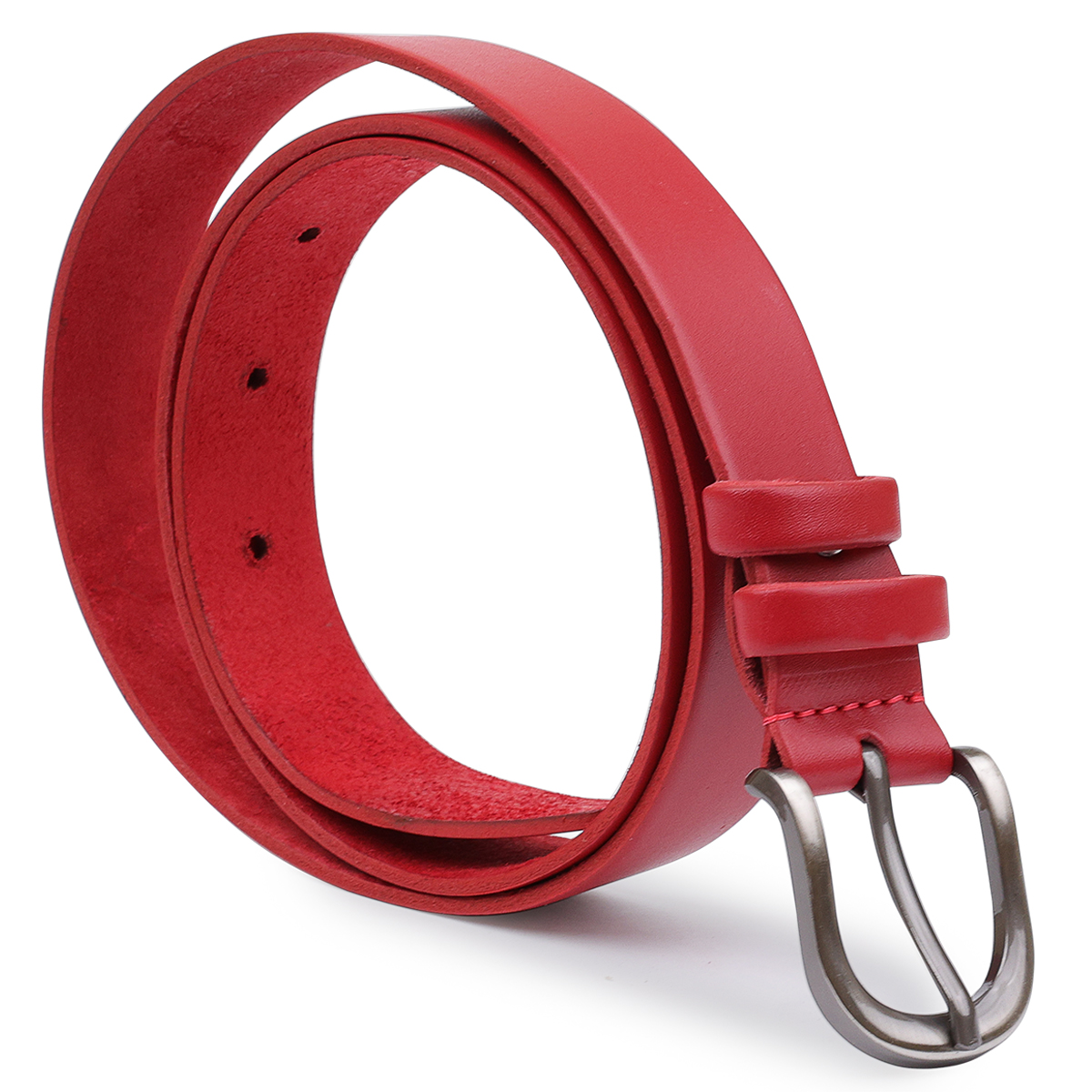Женский кожаный ремень Vintage Красный