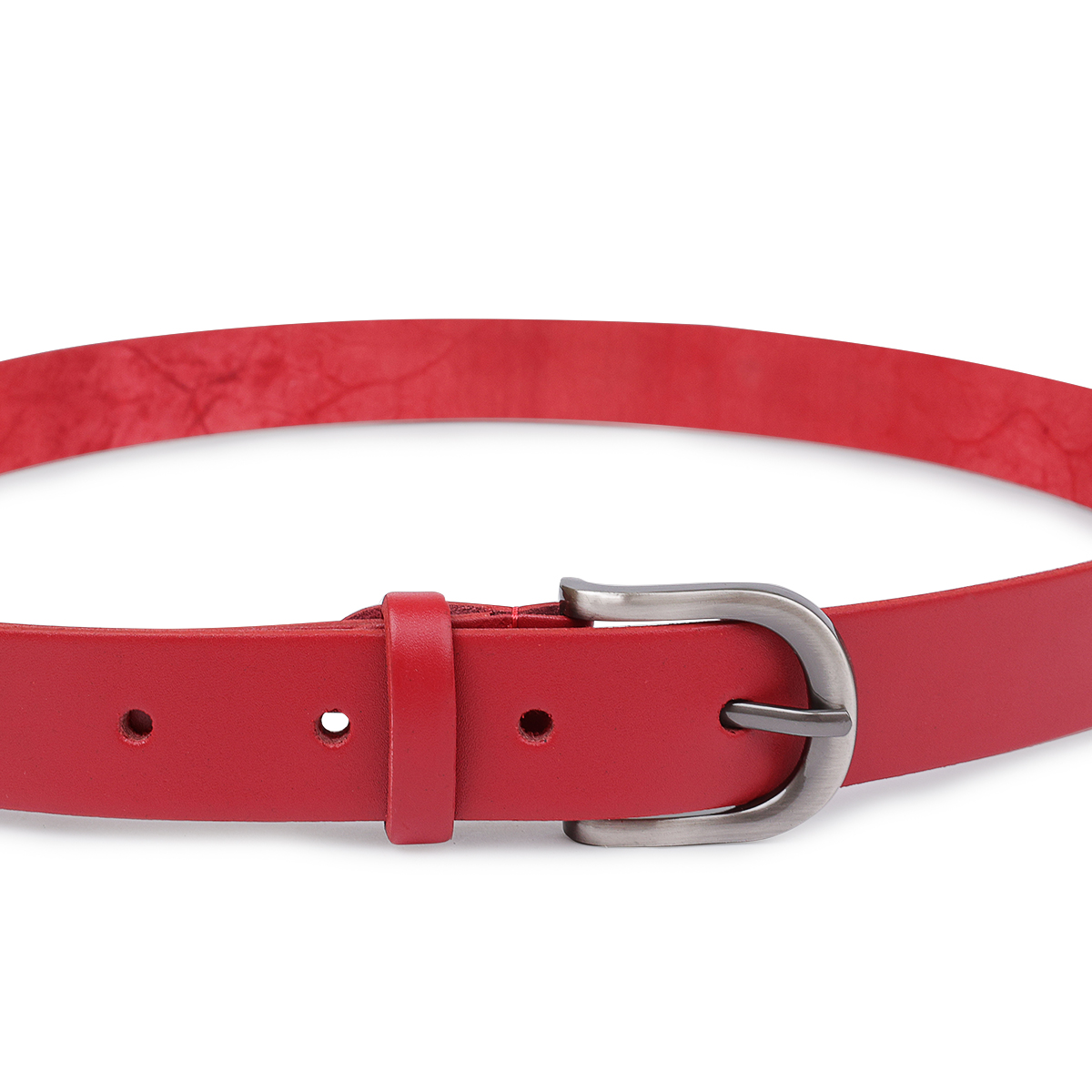 Женский кожаный ремень Vintage Красный