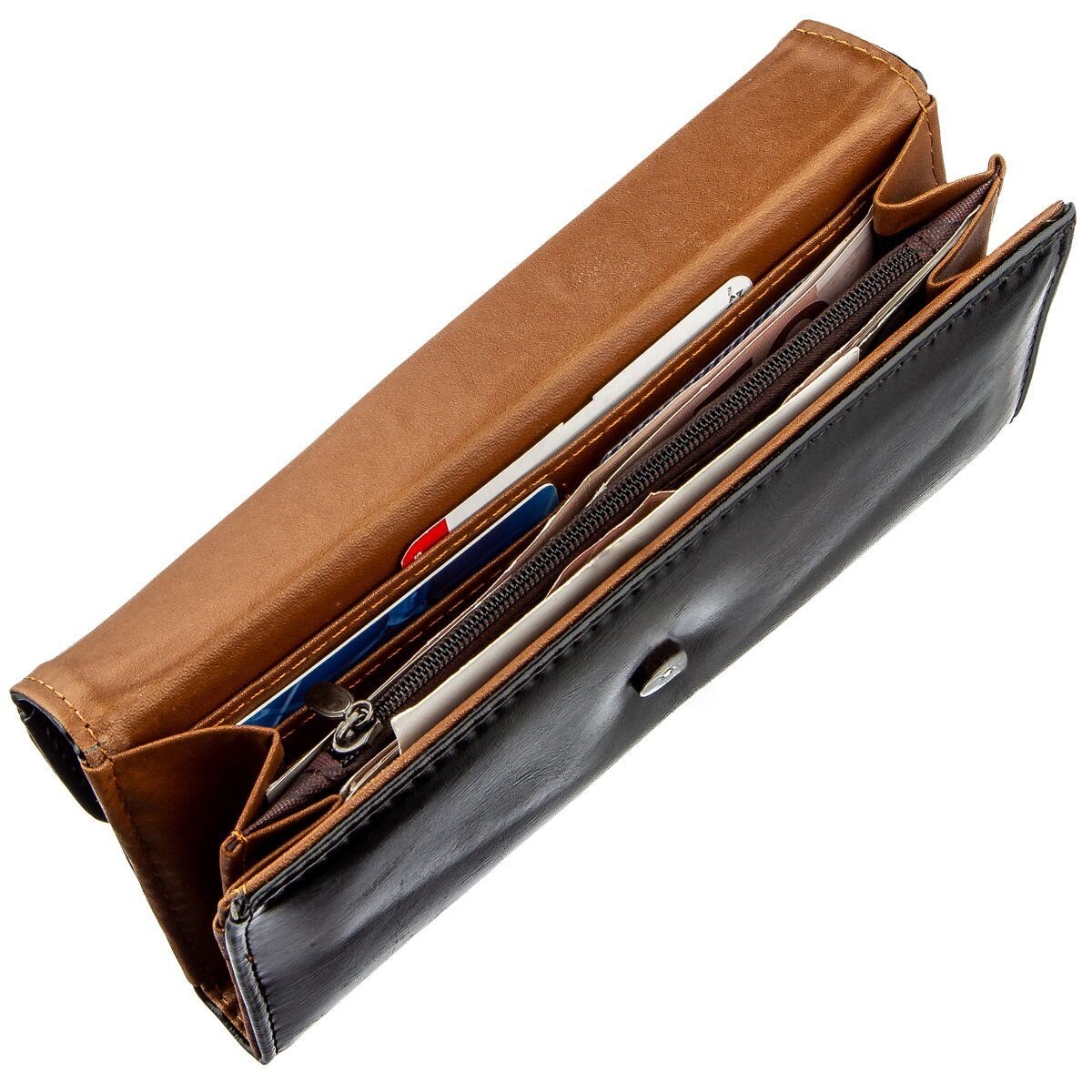 Гаманець жіночий з гладкою екокожі KIVI Чорний