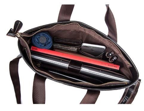 Сумка під ноутбук з гладкої шкіри Vintage Коричнева