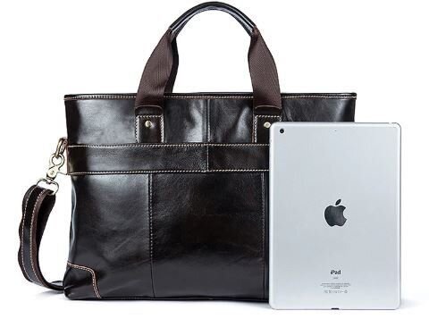 Сумка під ноутбук з гладкої шкіри Vintage Коричнева