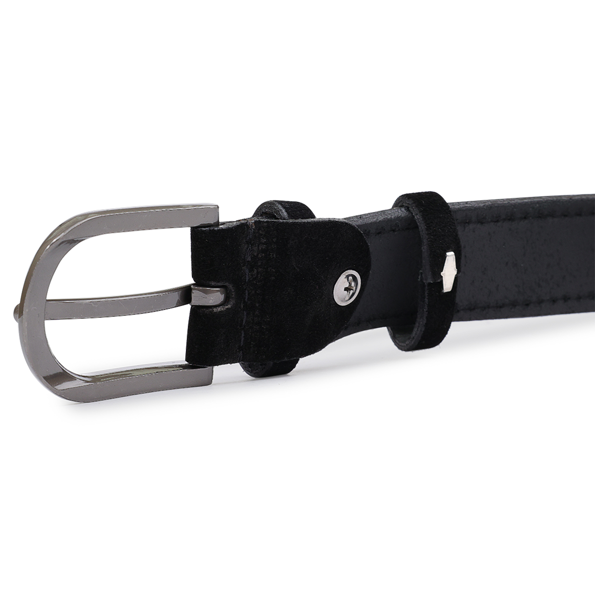 Замшевый ремень для женщин Vintage Черный