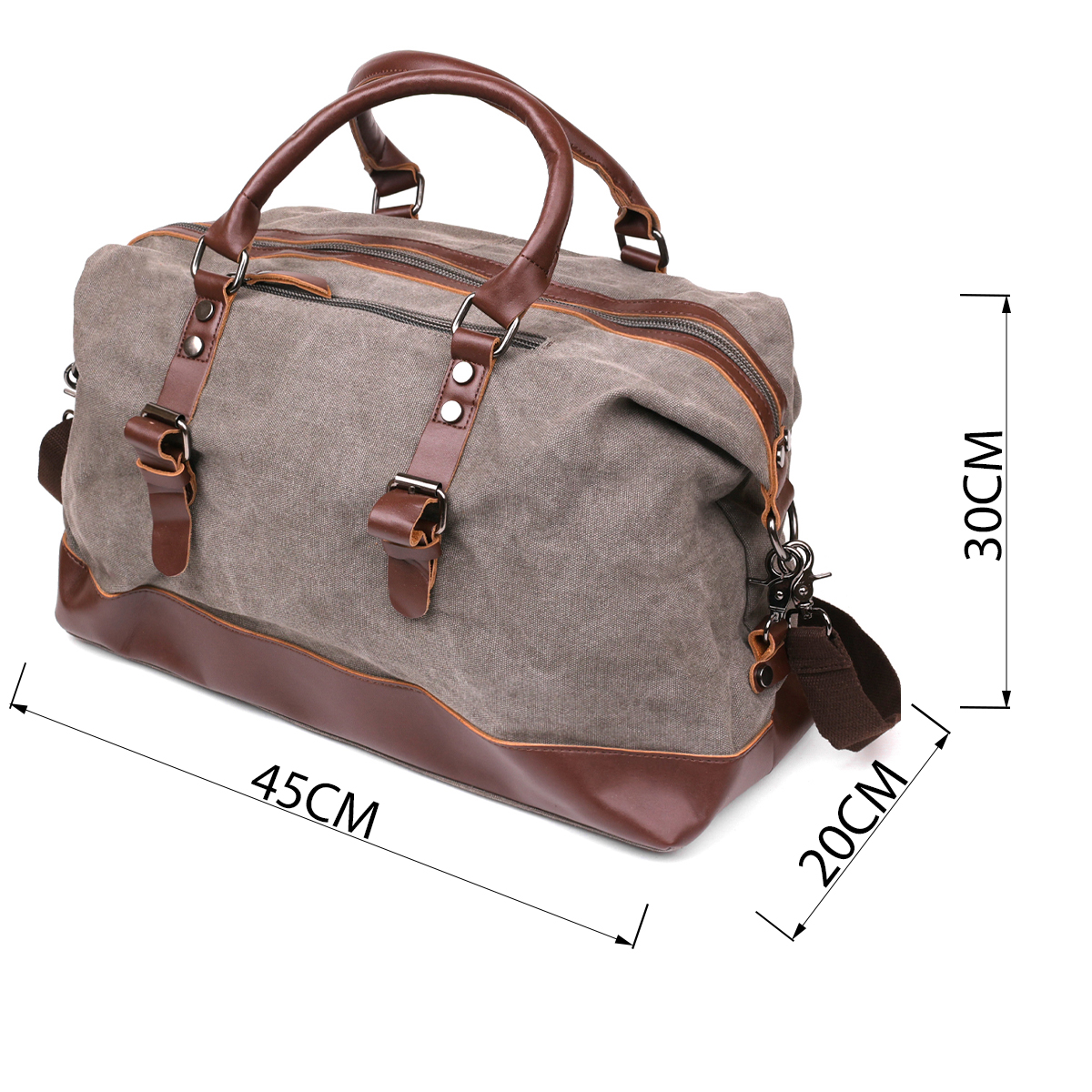 Дорожня сумка текстильна Vintage Сіра