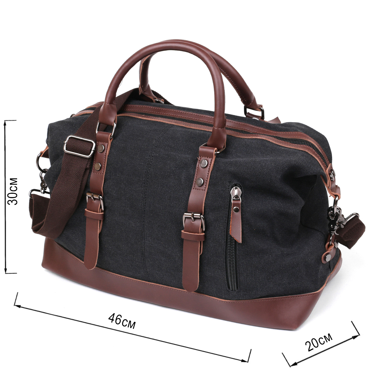 Дорожня сумка текстильна Vintage Чорна