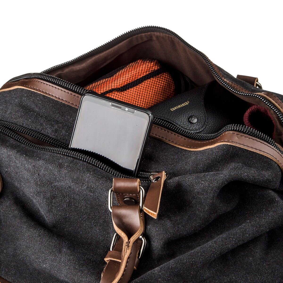 Дорожня сумка текстильна Vintage Чорна