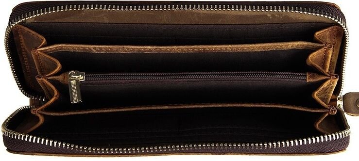 Чоловік клатч Vintage шкіра під крокодила Коричневий