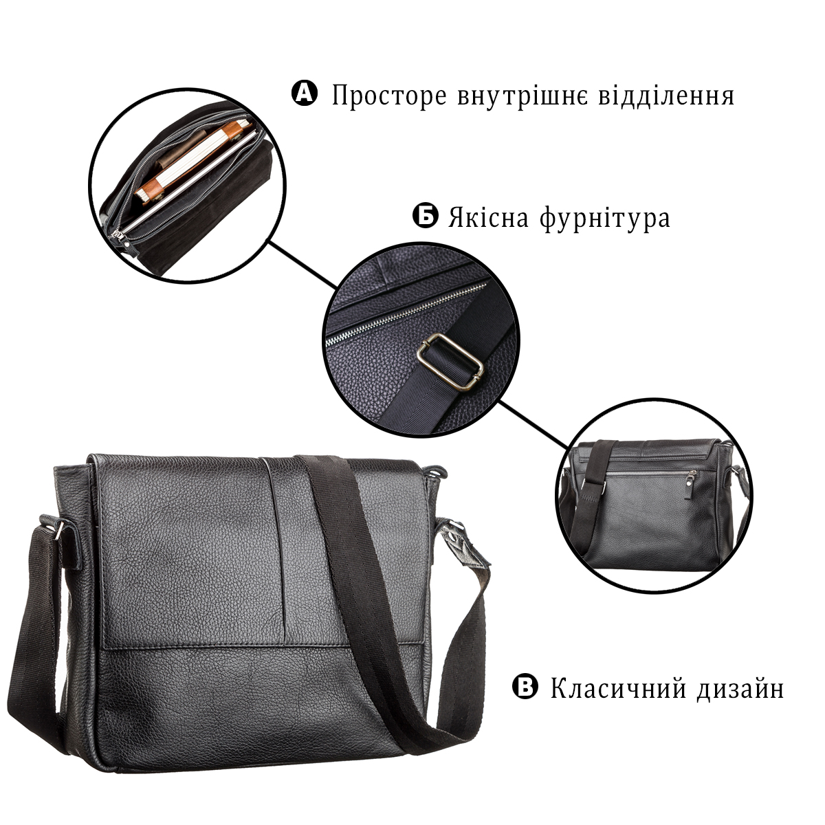 Сумка SHVIGEL Чорна