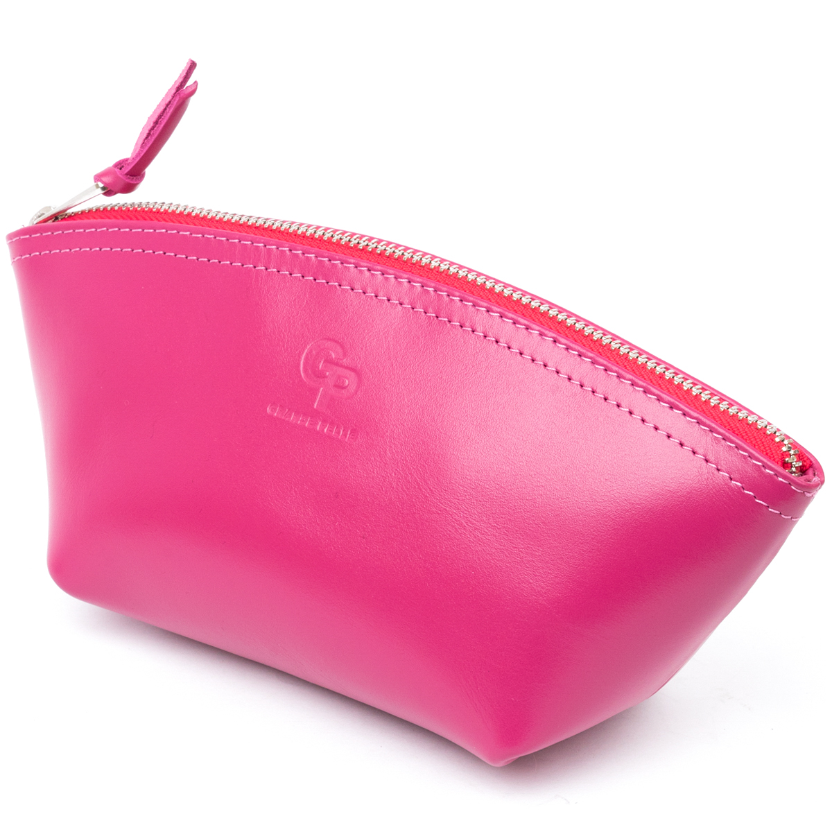 Жіноча косметичка зі шкіри Amelin GRANDE PELLE Фуксія