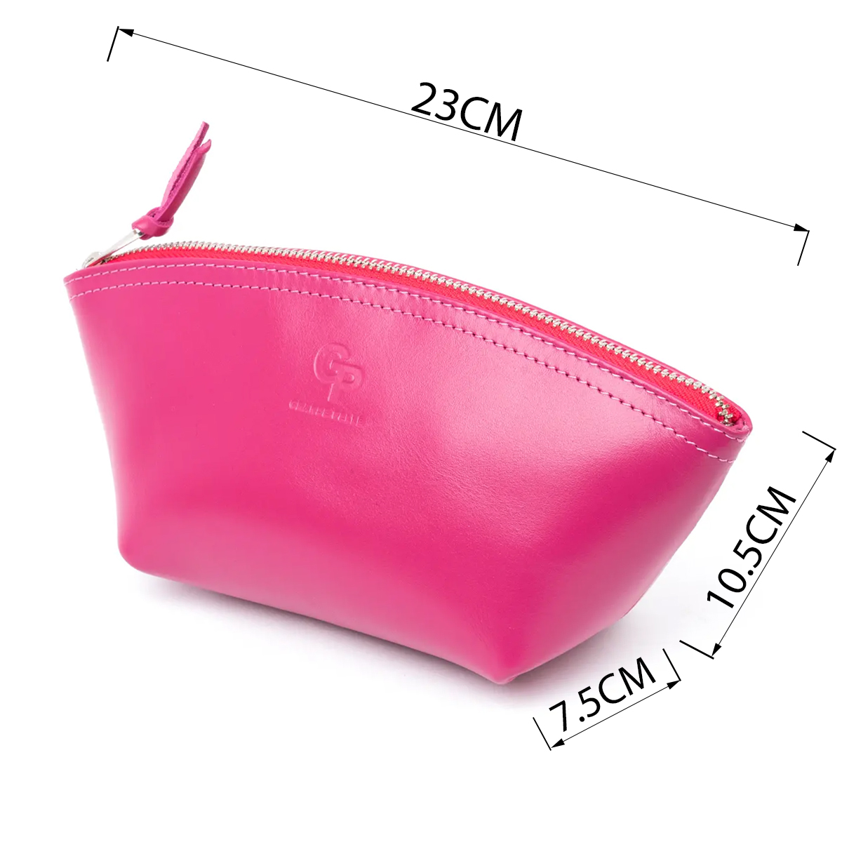 Жіноча косметичка зі шкіри Amelin GRANDE PELLE Фуксія