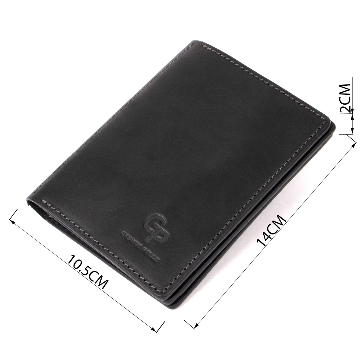 Кожаная обложка для документов GRANDE PELLE Черный