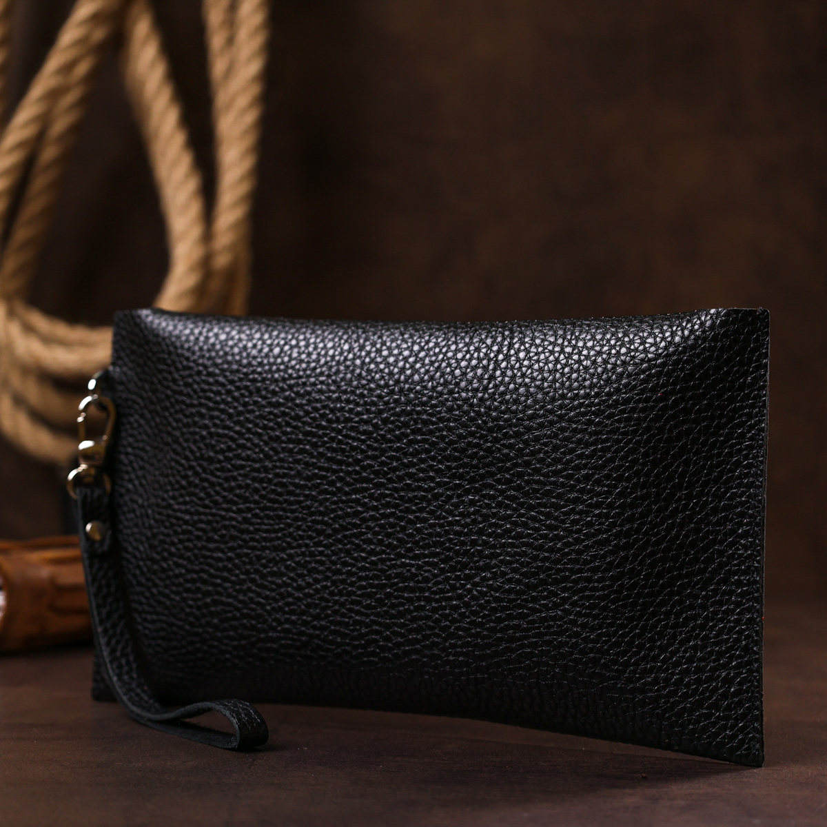 Шкіряна тревел-косметичка Shvigel Чорний