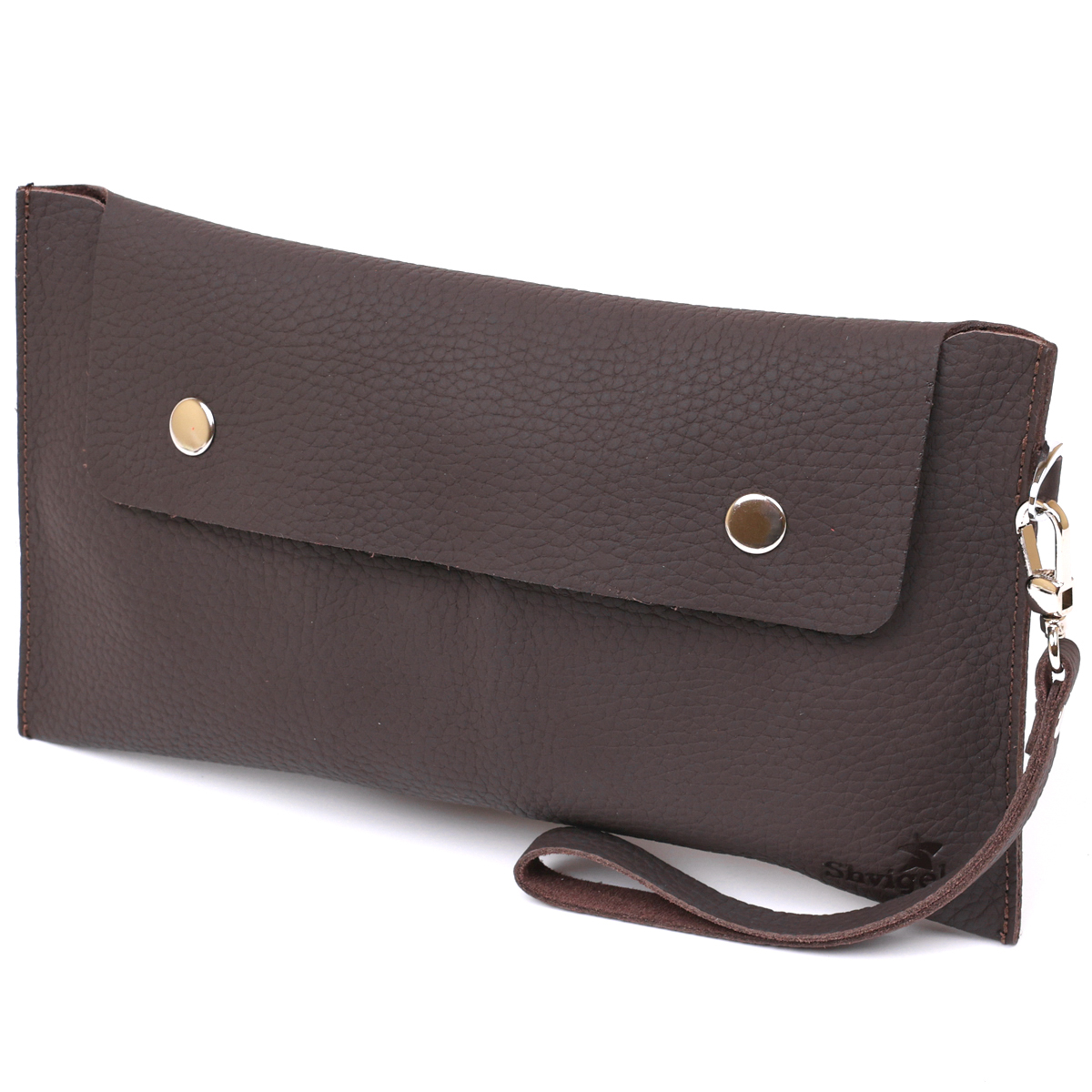 Шкіряна матова тревел-косметичка Shvigel Коричневий