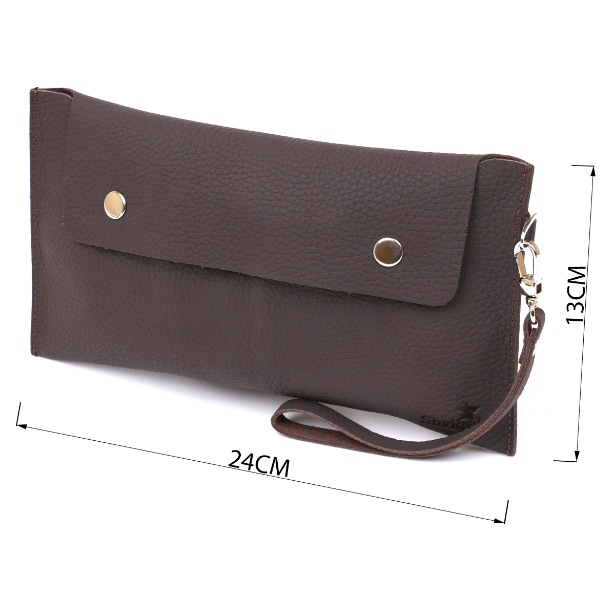 Шкіряна матова тревел-косметичка Shvigel Коричневий