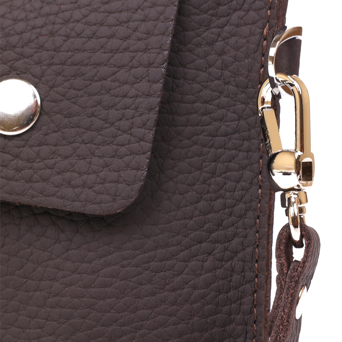 Шкіряна матова тревел-косметичка Shvigel Коричневий