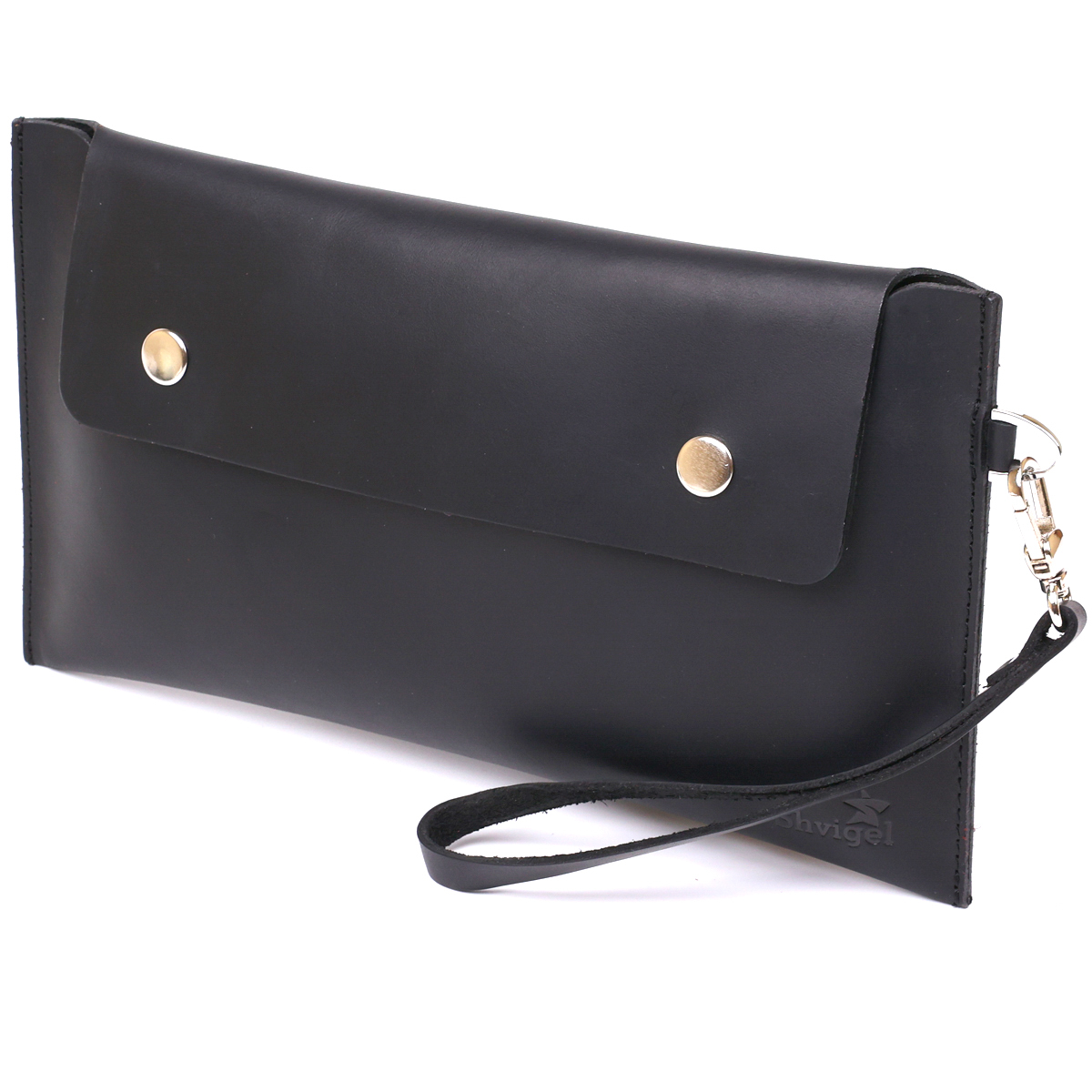 Шкіряна матова тревел-косметичка унісекс Shvigel Чорний