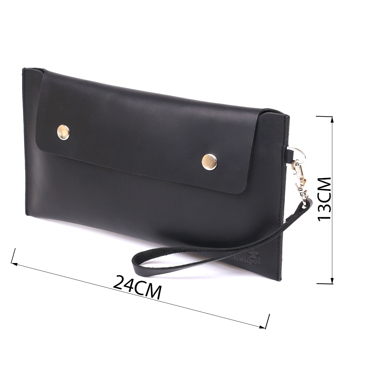 Шкіряна матова тревел-косметичка унісекс Shvigel Чорний