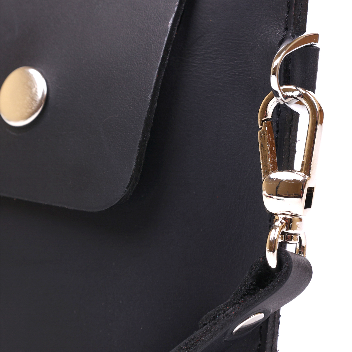 Шкіряна матова тревел-косметичка унісекс Shvigel Чорний