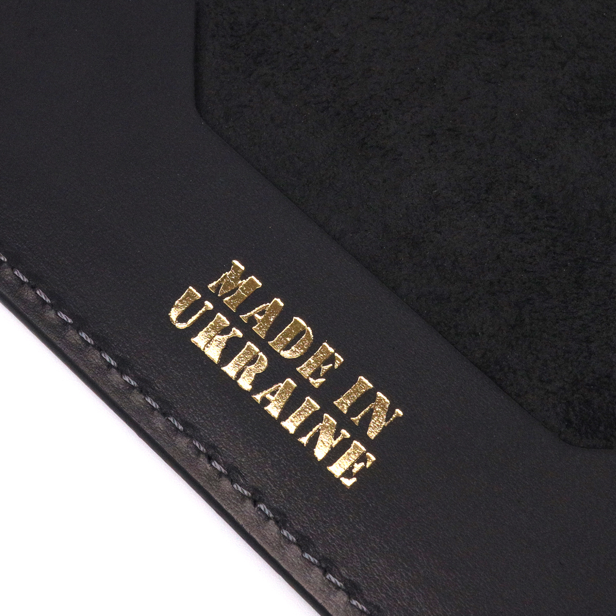 Надійна обкладинка на паспорт у вінтажній шкірі Слава ЗСУ GRANDE PELLE Чорна