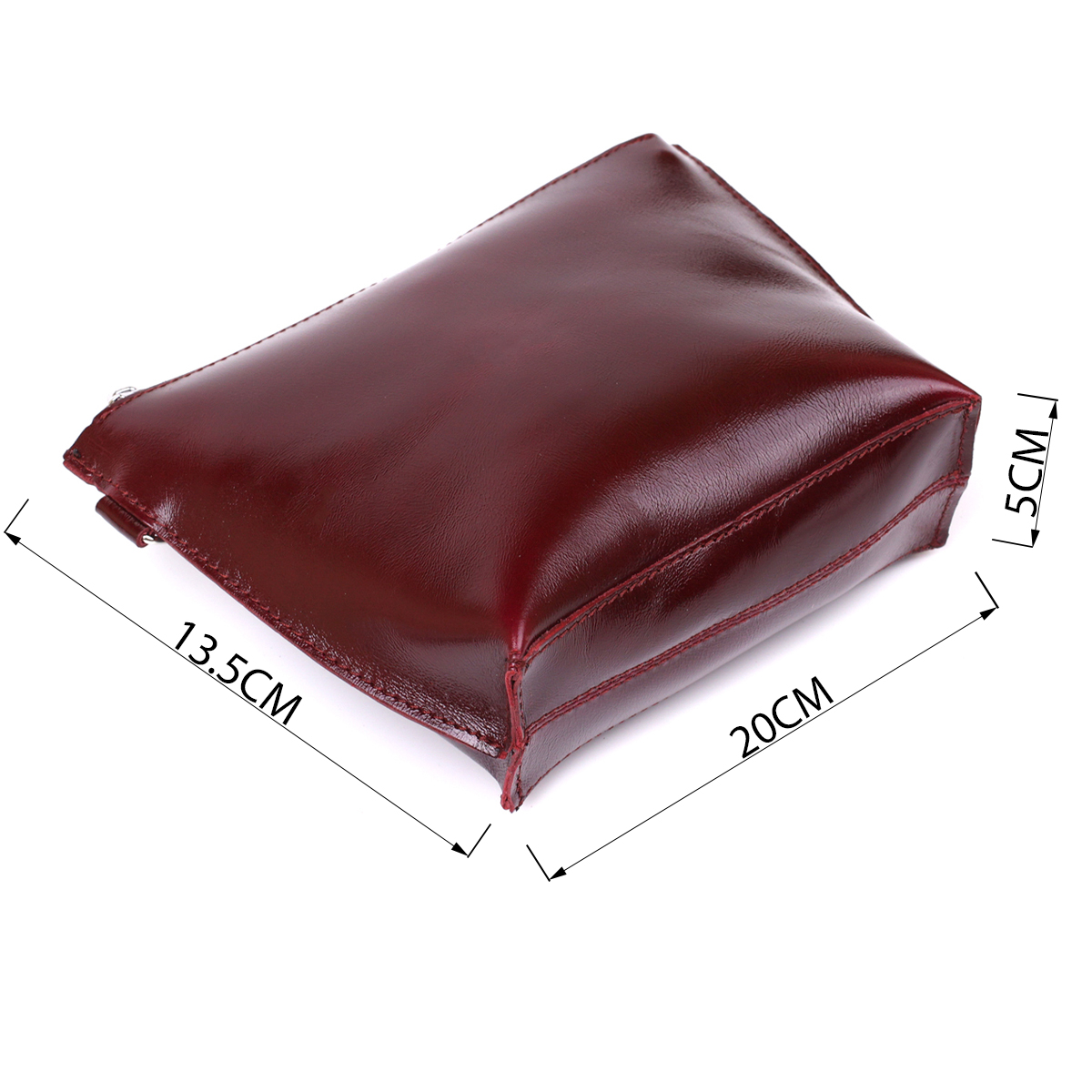 Шкіряна практична косметичка для жінок Shvigel Бордовий