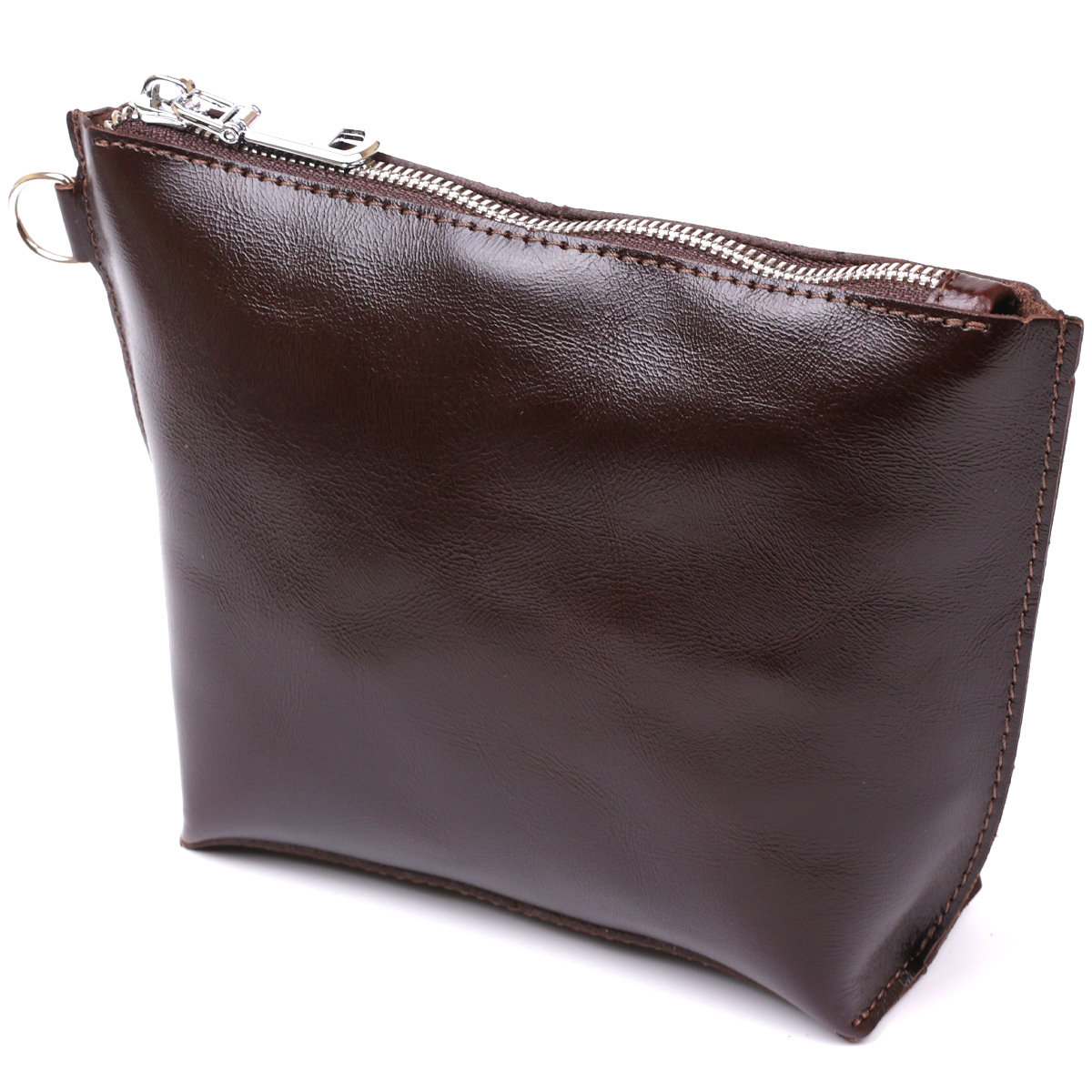 Невелика шкіряна косметичка Shvigel Коричневий