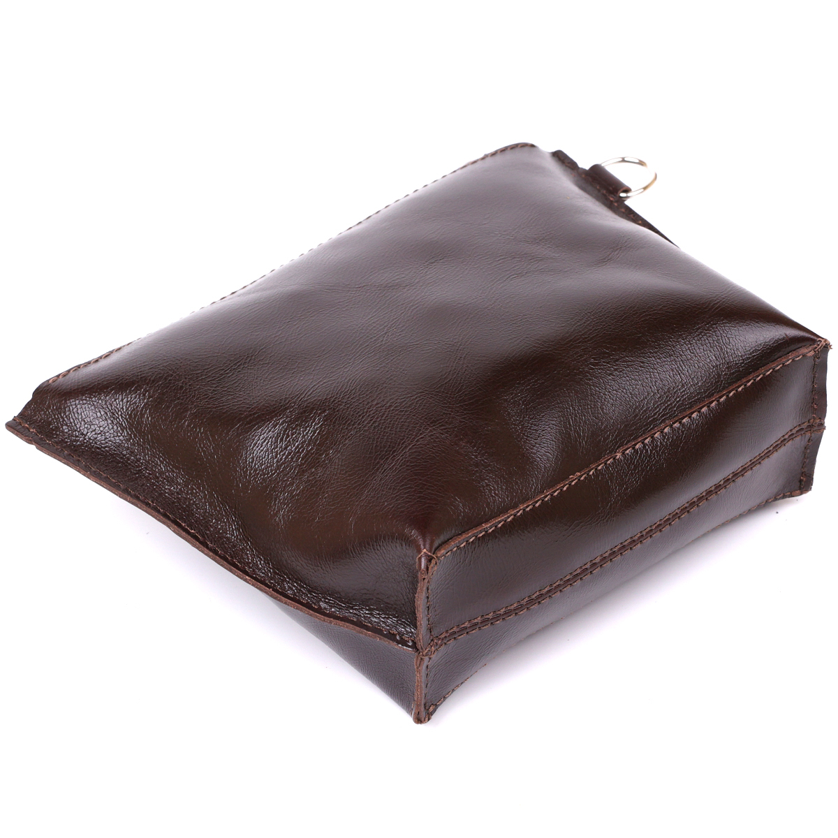 Невелика шкіряна косметичка Shvigel Коричневий