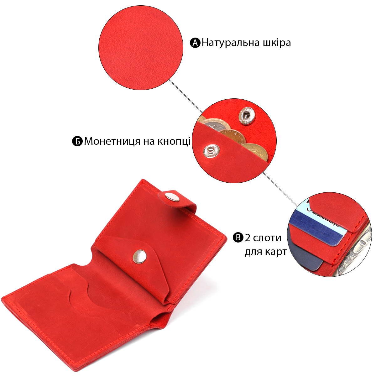 Сучасне жіноче портмоне Shvigel Червоний