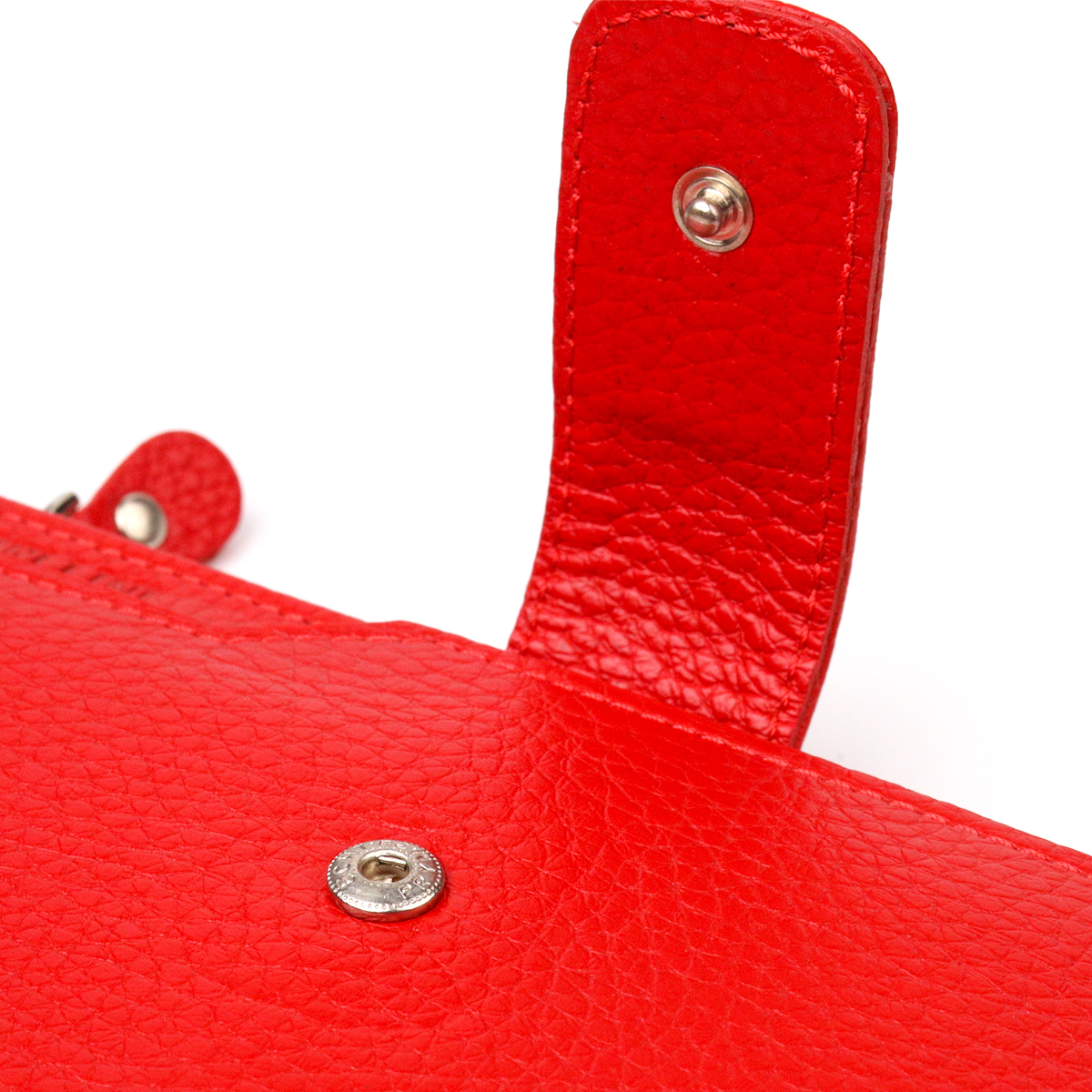 Вертикальний жіночий гаманець із натуральної шкіри CANPELLINI Червоний