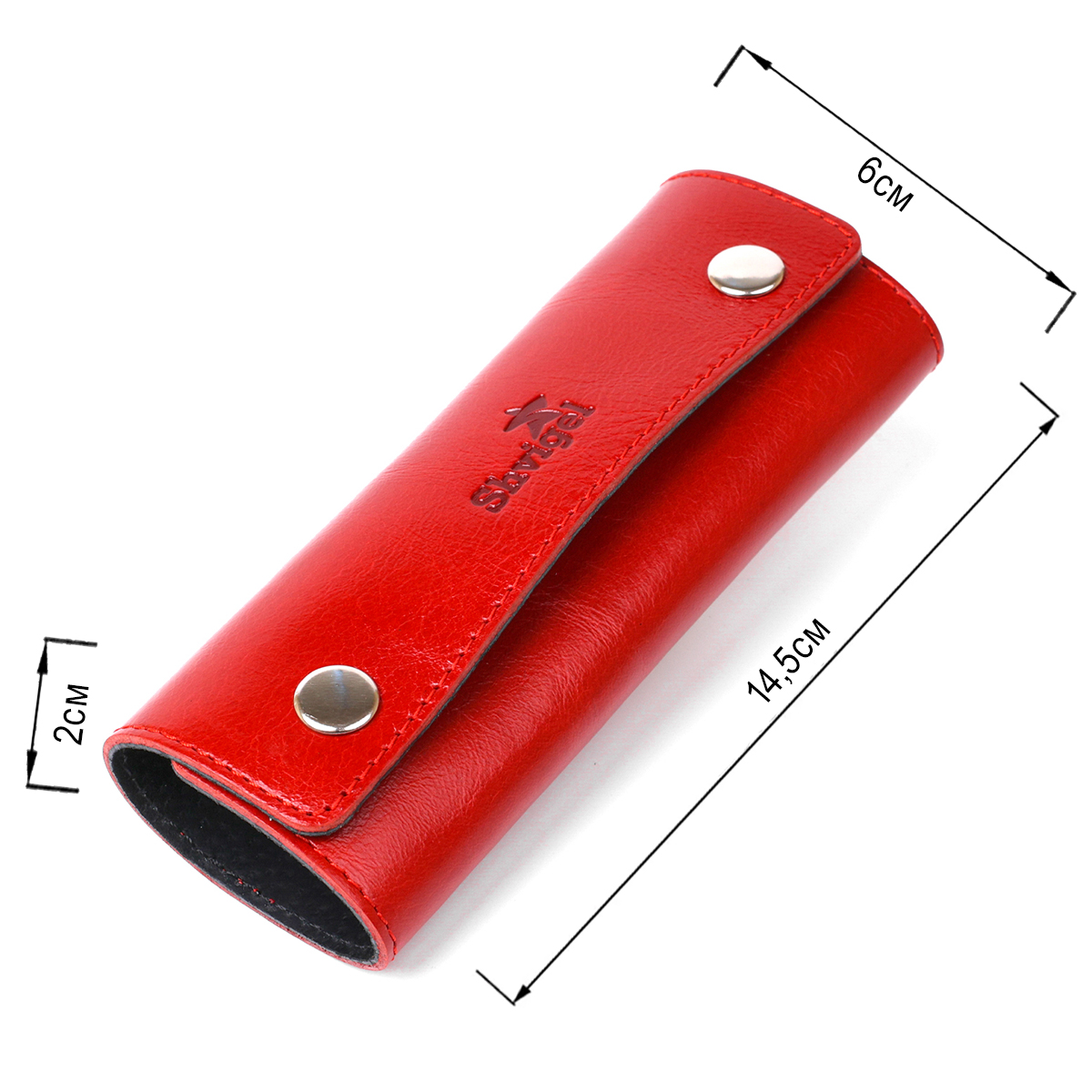 Стильная женская кожаная ключница Shvigel Красный