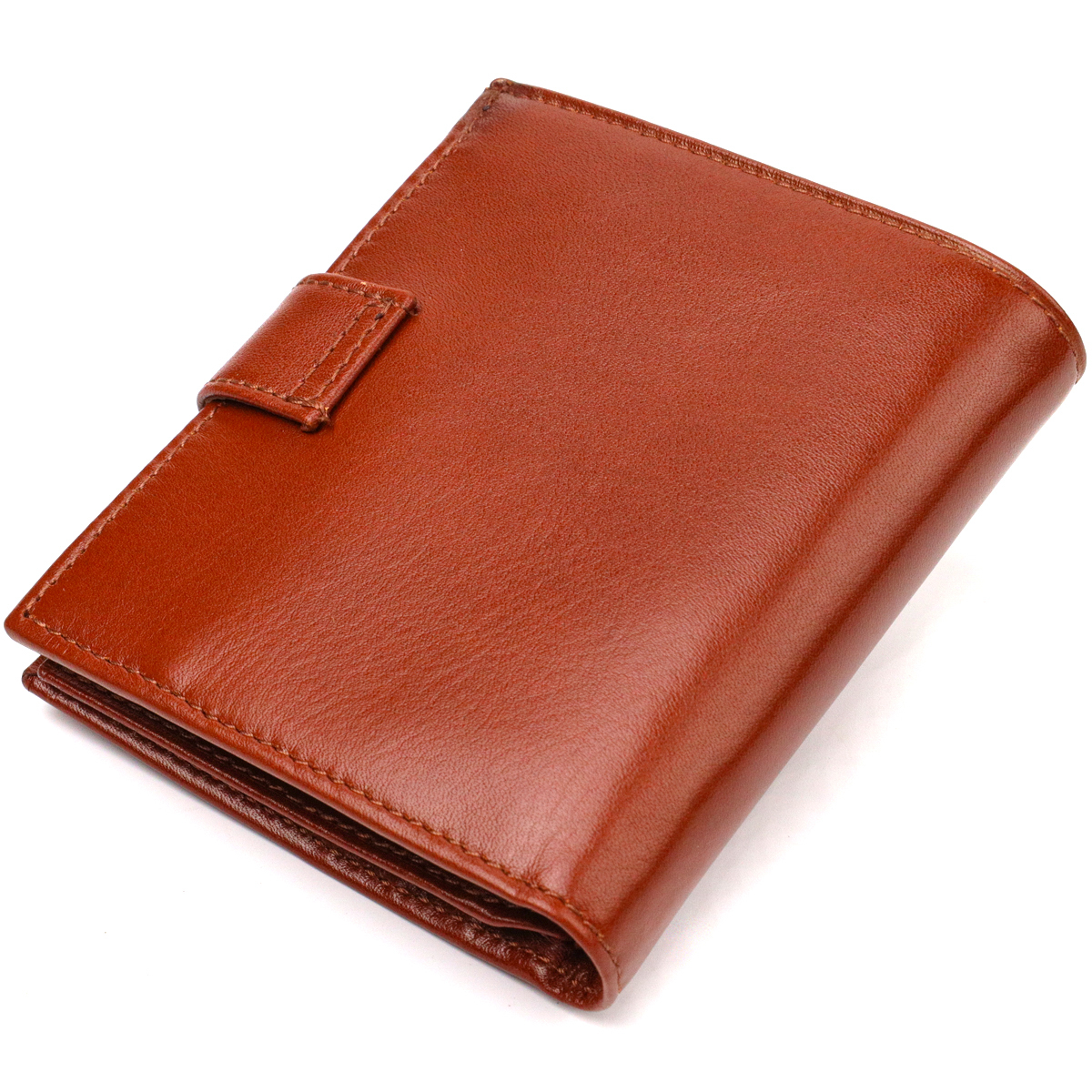 Відмінний чоловічий гаманець з натуральної гладкої шкіри CANPELLINI Коричневий