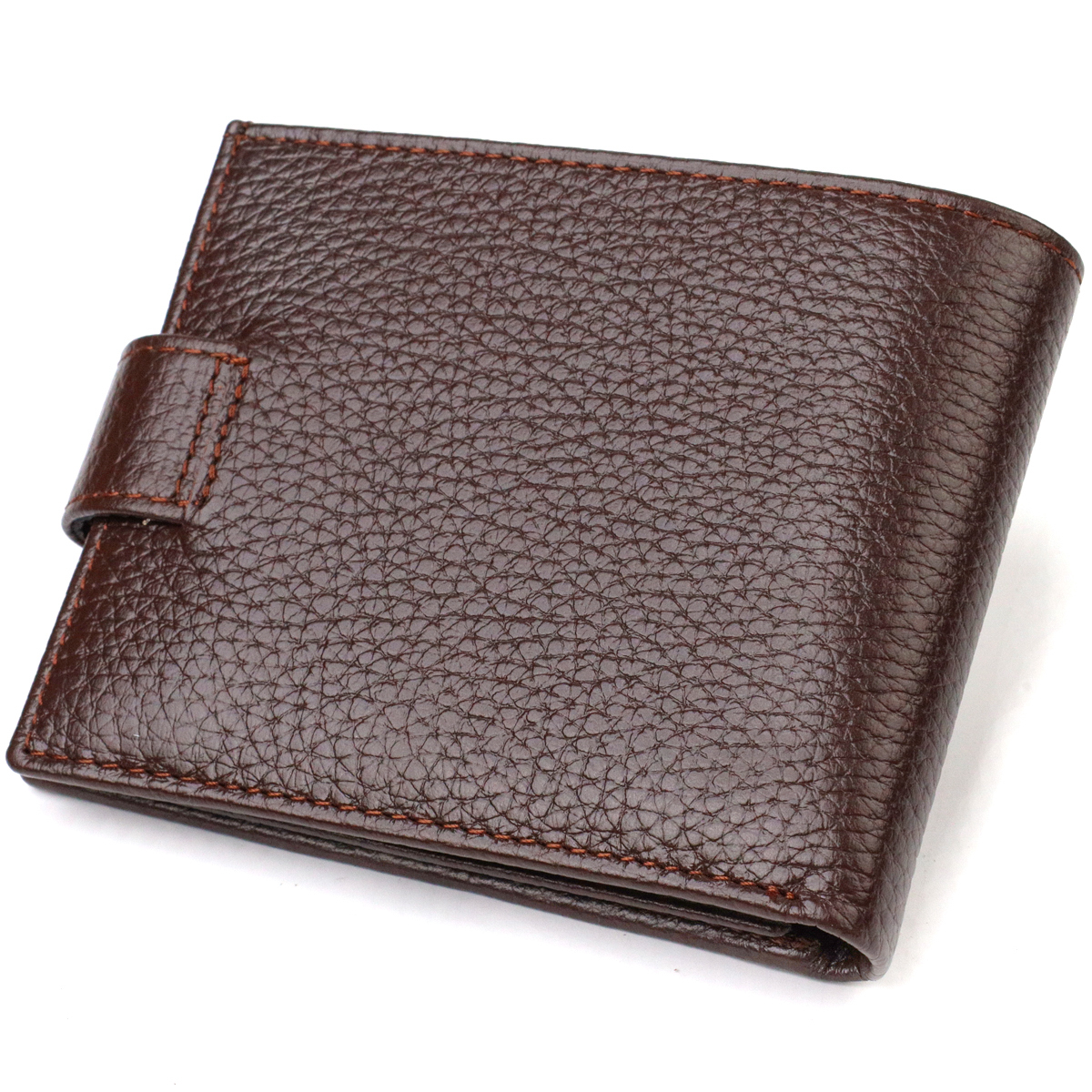 Ідеальне портмоне для чоловіків із натуральної зернистої шкіри CANPELLINI Коричневе