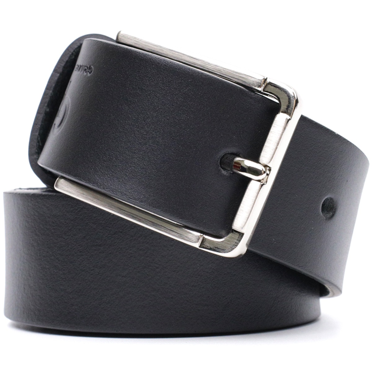 Класичний ремінь брючний для чоловіків з натуральної шкіри GRANDE PELLE Чорний