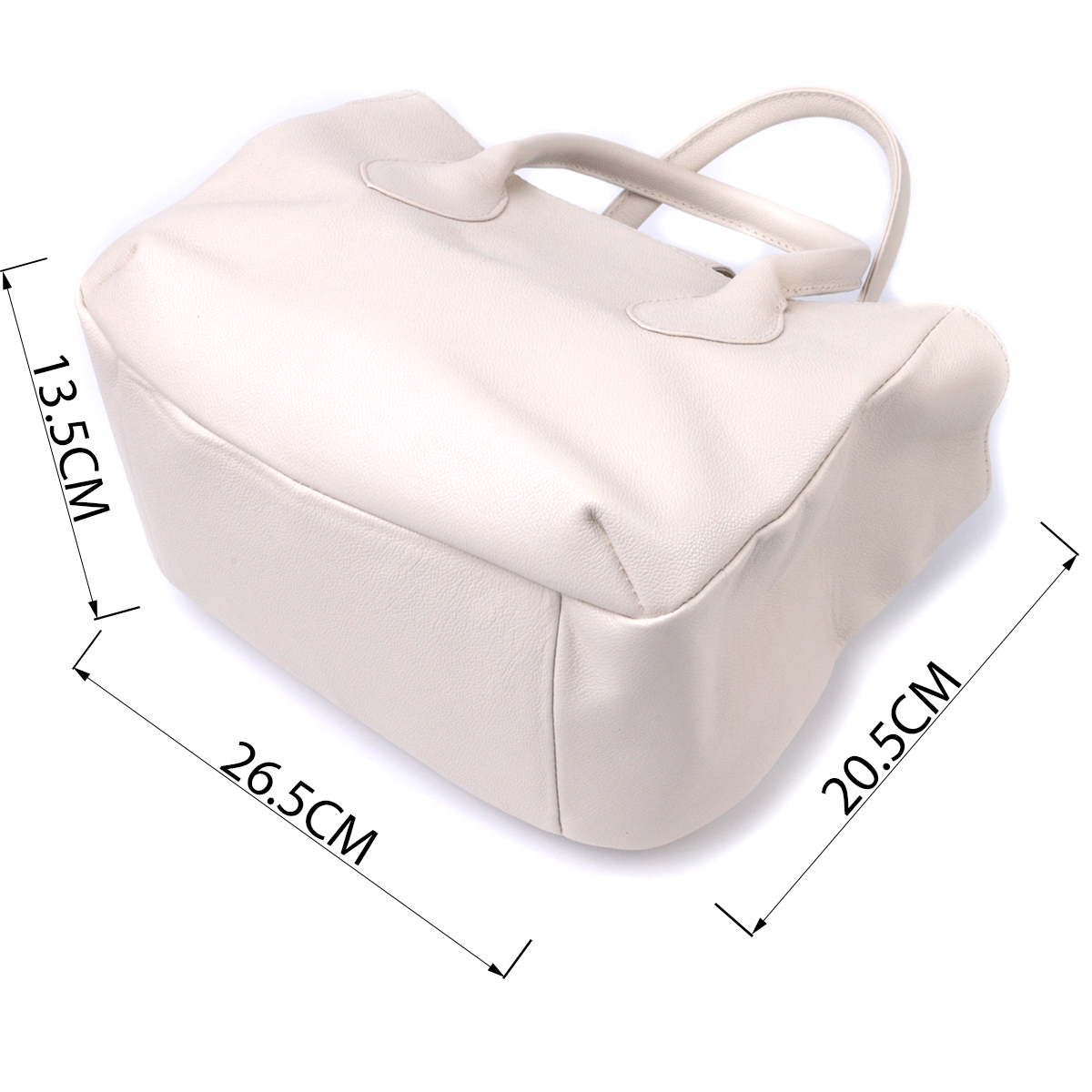 Ділова жіноча сумка з двома ручками з натуральної шкіри Shvigel Бежева