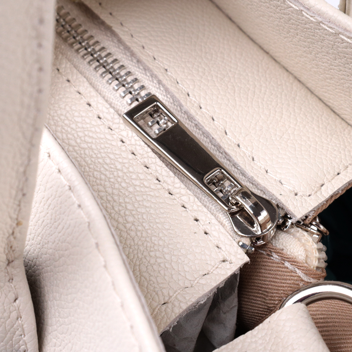 Ділова жіноча сумка з двома ручками з натуральної шкіри Shvigel Бежева