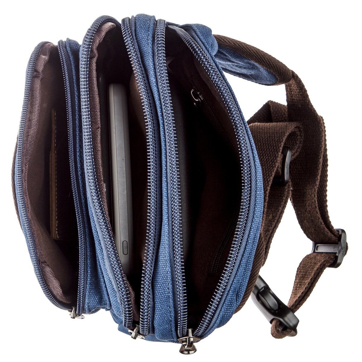 Бананка текстильная на пояс Vintage Синяя