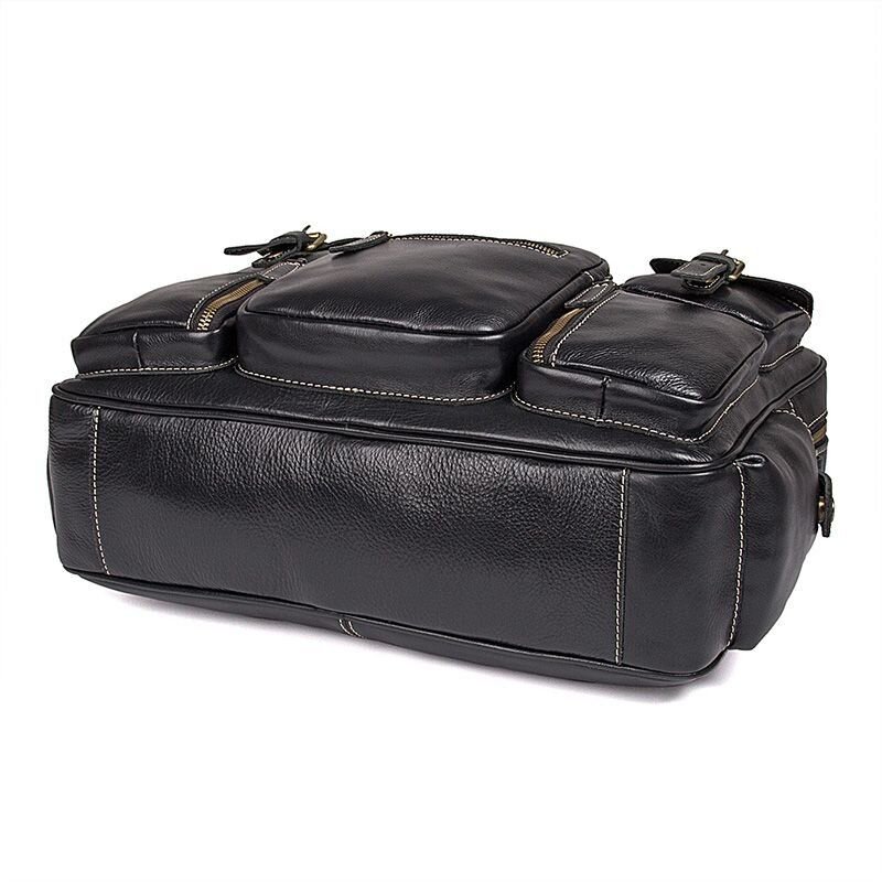 Багатофункціональна сумка з натуральної шкіри Vintage Чорна