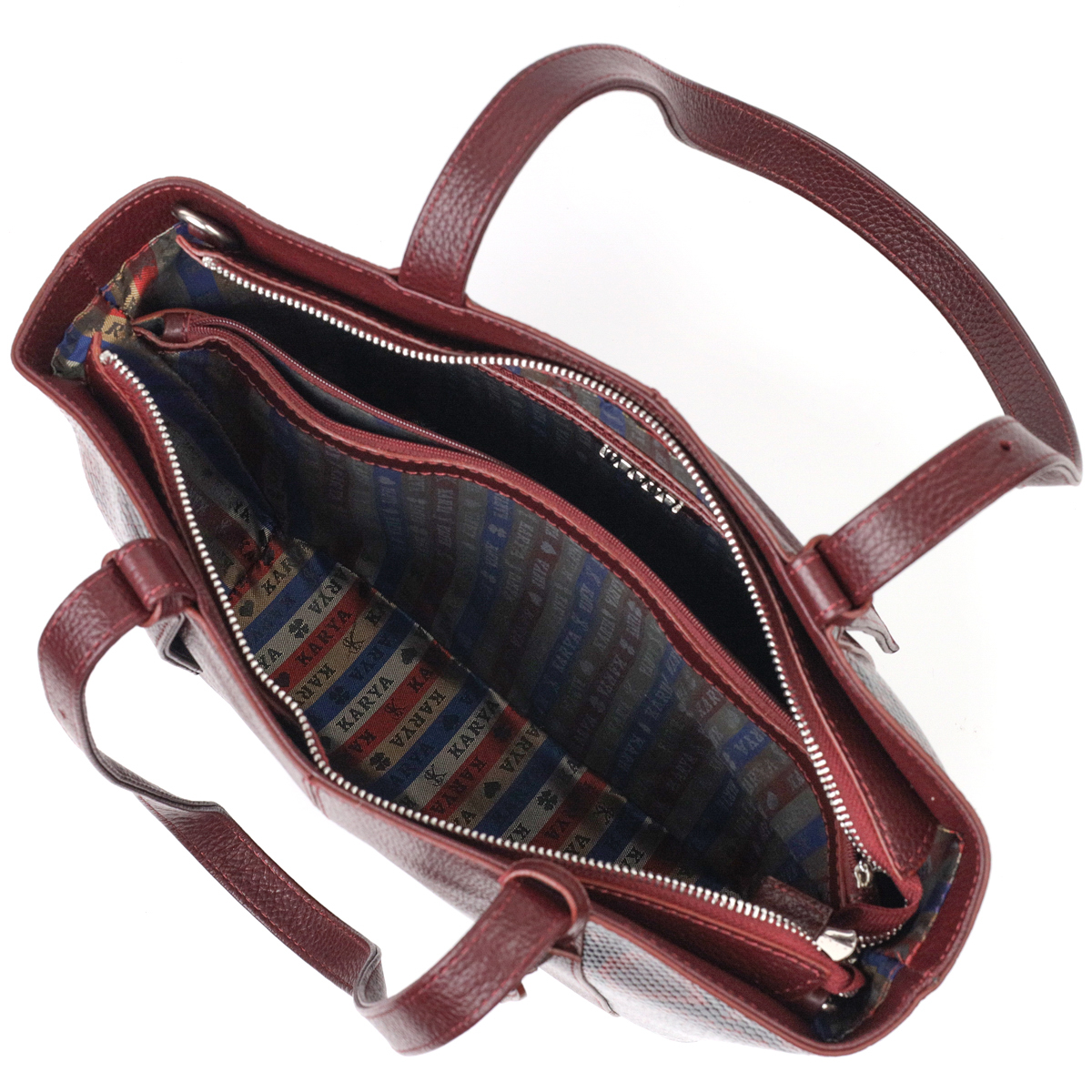 Оригінальна сумка жіноча KARYA шкіряна Бордовий