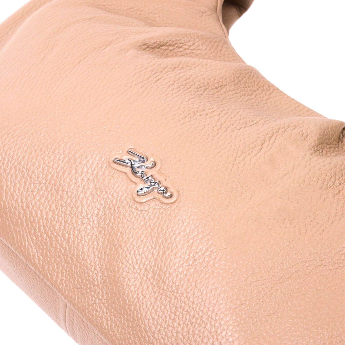 Стильная сумка багет KARYA кожаная Бежевый